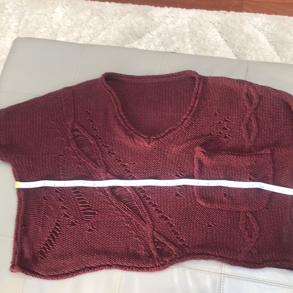 Free People v-neck cropped wool sweater/top - Picture 4 of 6